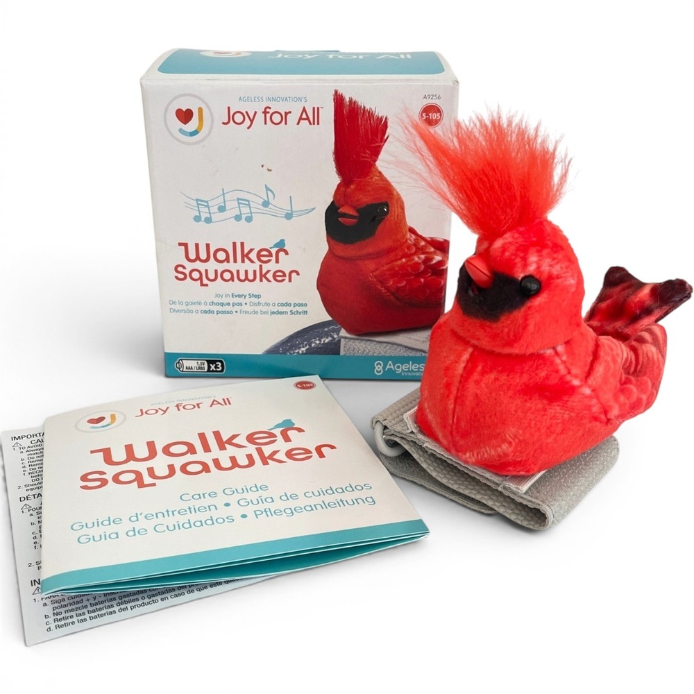 Ageless Innovation Joy For All Walker Squawker Cardinal Interactive Bird A9256